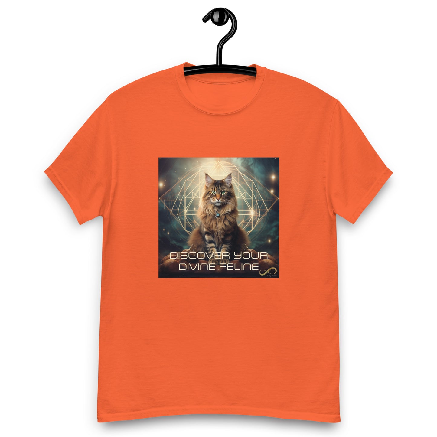 Meditating Zen Divine Feline with Mantra Men's Shirt