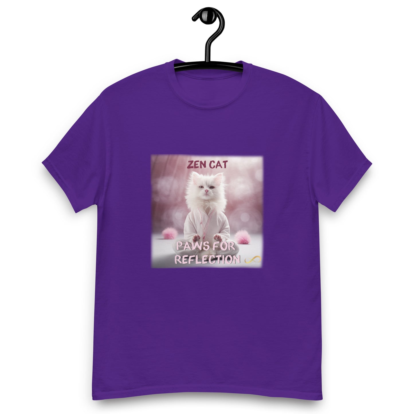 Meditating Zen Cat with Mantra Men's Shirt