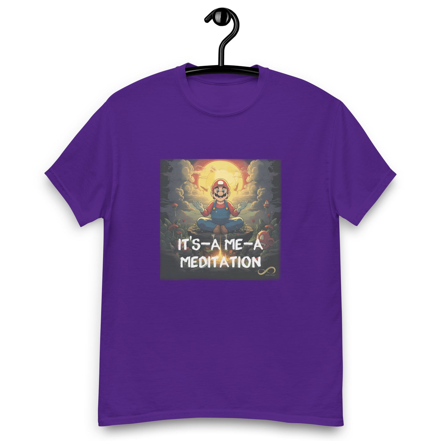 Meditating Zen Gamer with Mantra Men's shirt