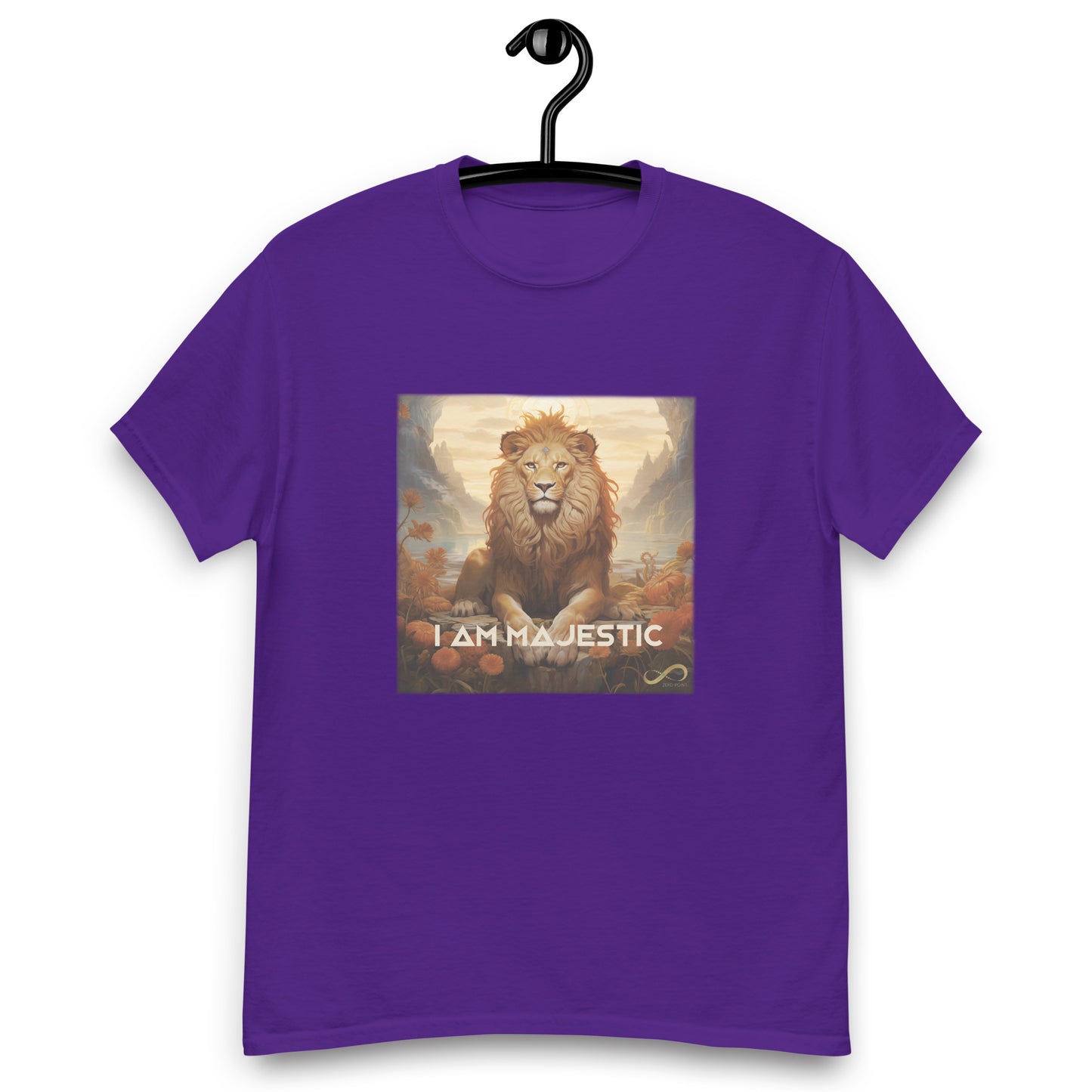 Meditating Zen Lion with Mantra Men's shirt