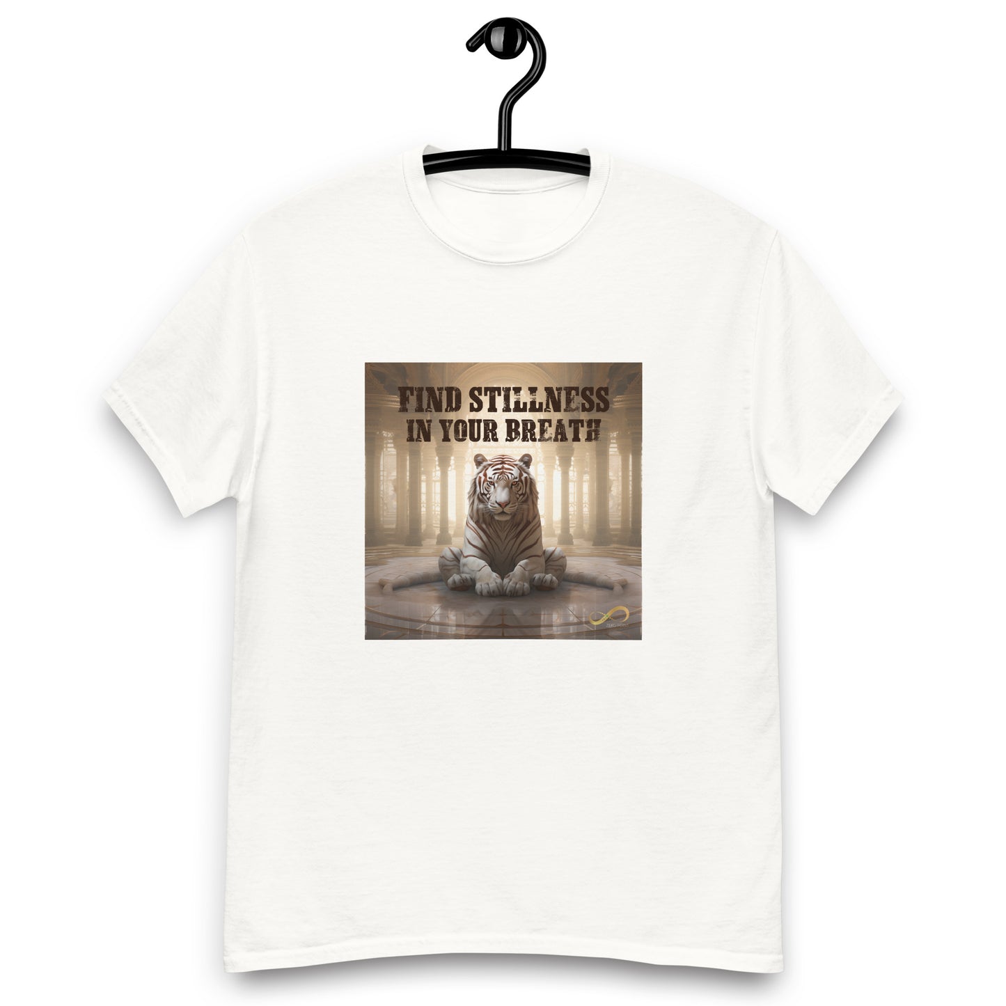 Meditating Zen Tiger with Mantra Men's Shirt