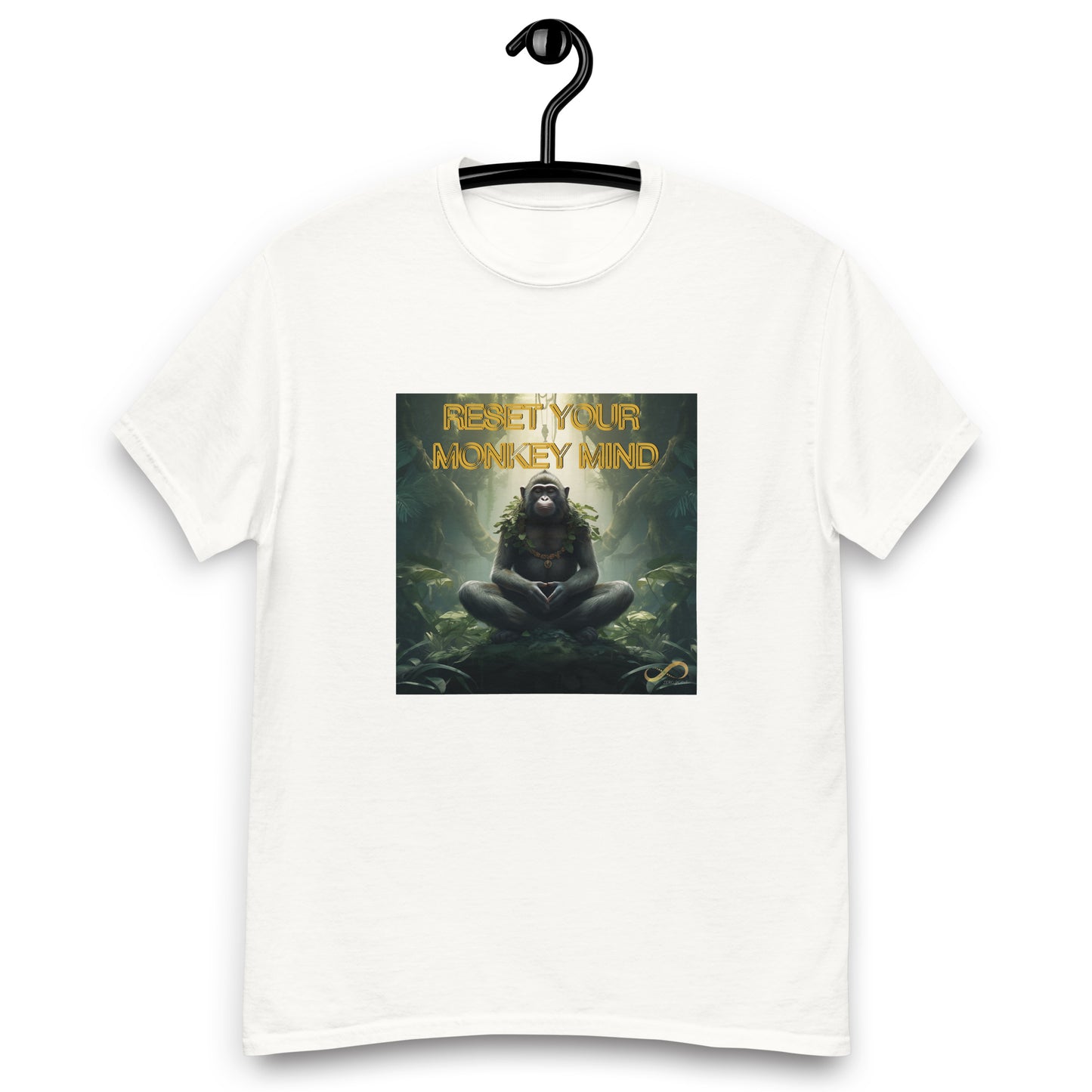 Meditating Zen Monkey Mind with Mantra Men's Shirt