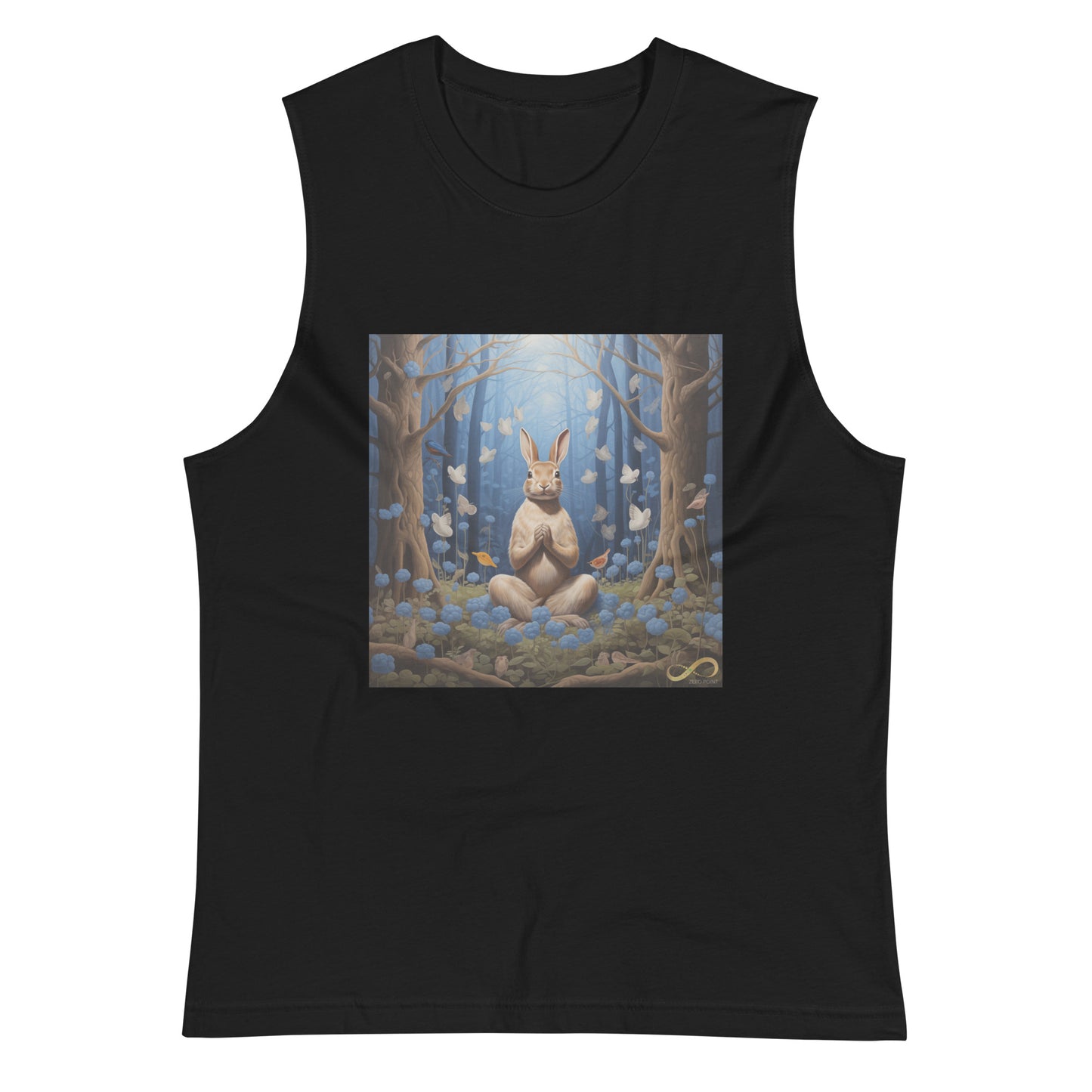 Meditating Zen Rabbit Muscle Tank