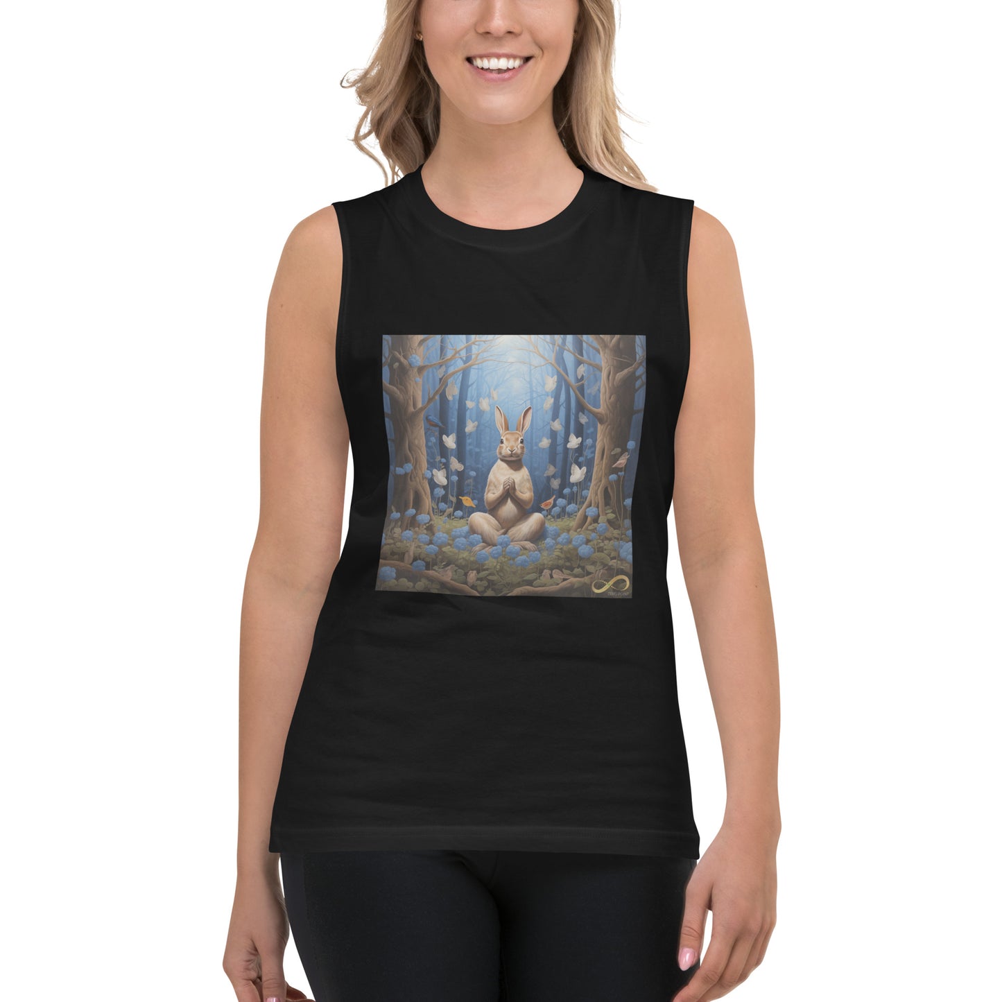 Meditating Zen Otter Muscle Tank