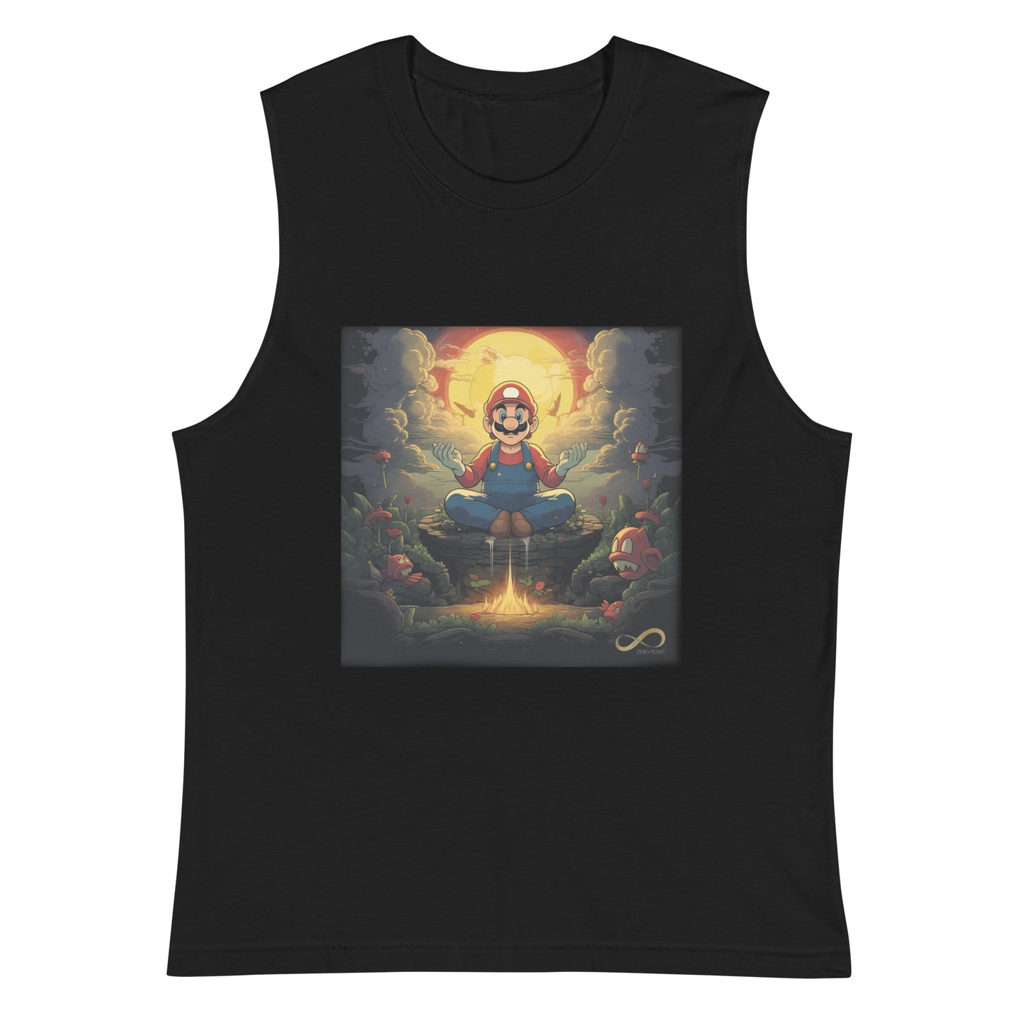 Meditating Zen Gamer Muscle Tank