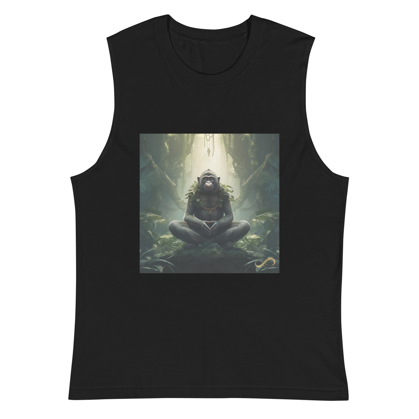 Meditating Zen Monkey Mind Muscle Tank