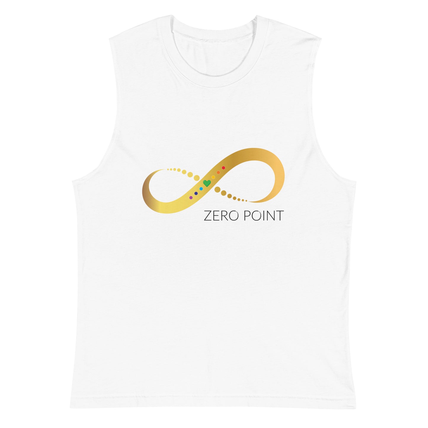 Zero Point Activation Logo Muscle Tank - White