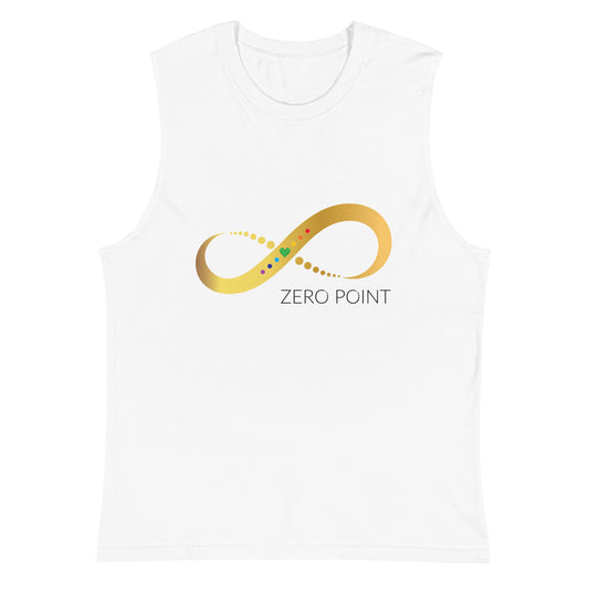 Zero Point Activation Logo Muscle Tank - White