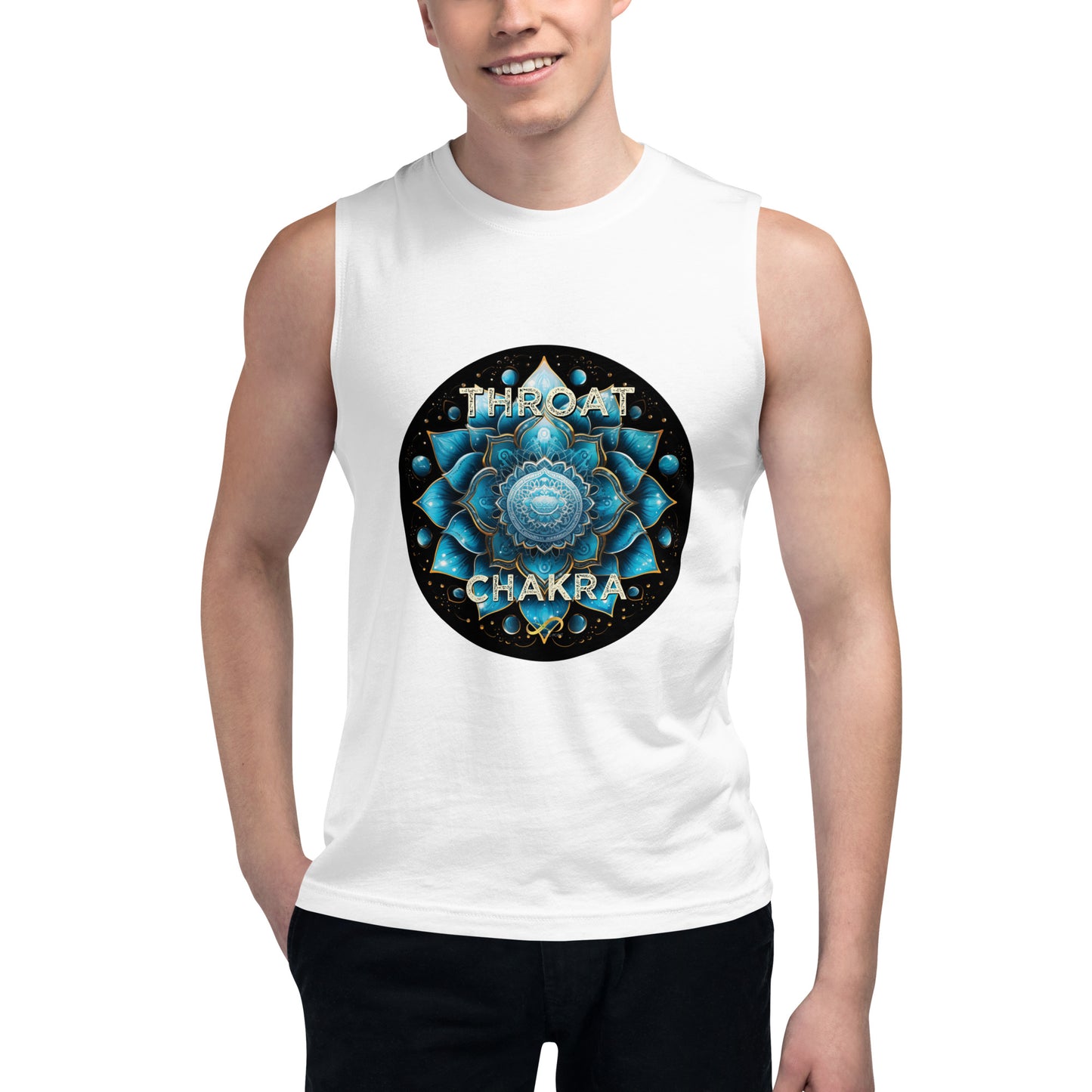 Throat Chakra Muscle Tank