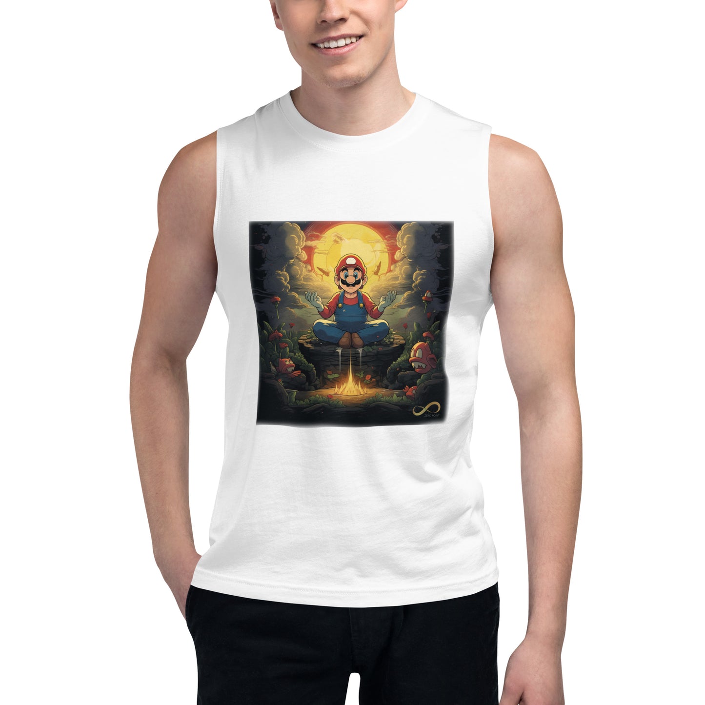 Meditating Zen Gamer Muscle Tank