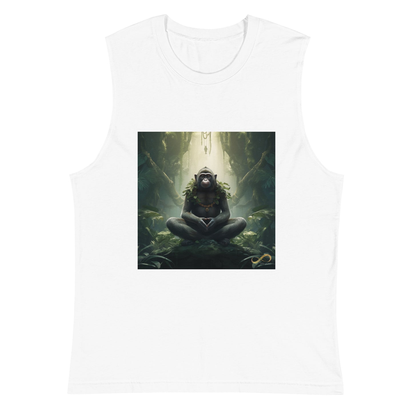 Meditating Zen Monkey Mind Muscle Tank