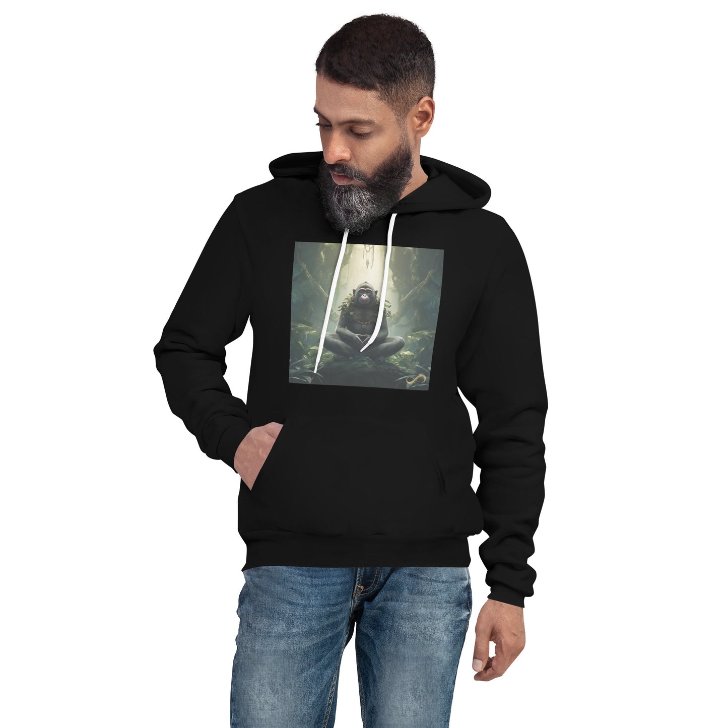 Meditating Zen Monkey Mind Hoodie