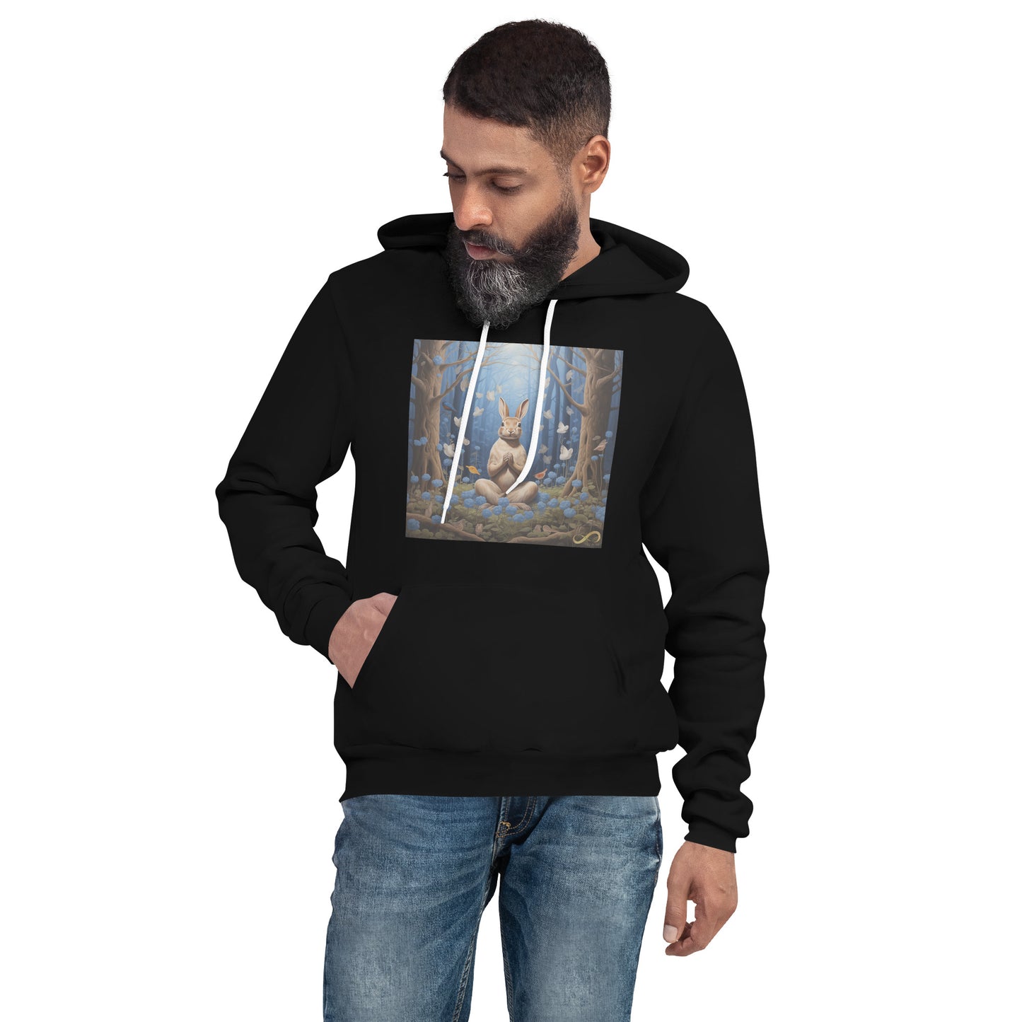 Meditating Zen Rabbit Hoodie