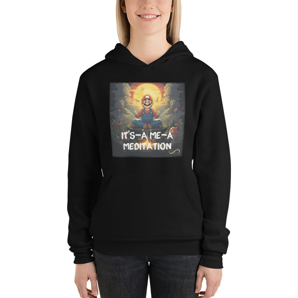 Meditating Zen Gamer with Mantra Hoodie