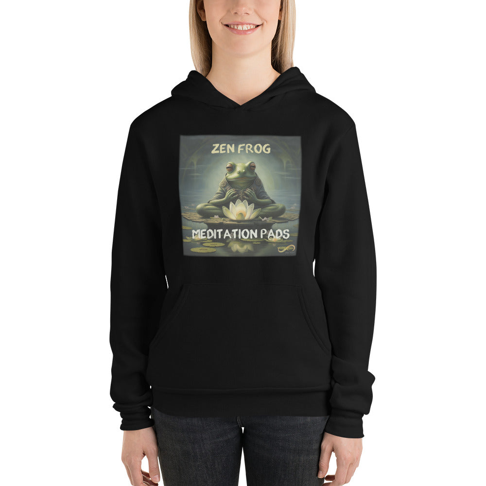 Meditating Zen Frog with Mantra Hoodie