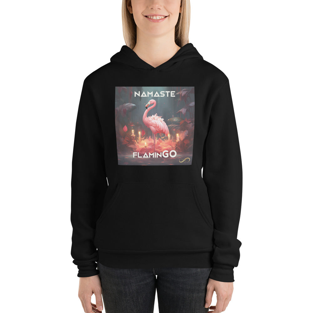 Meditating Zen Flamingo with Mantra Hoodie