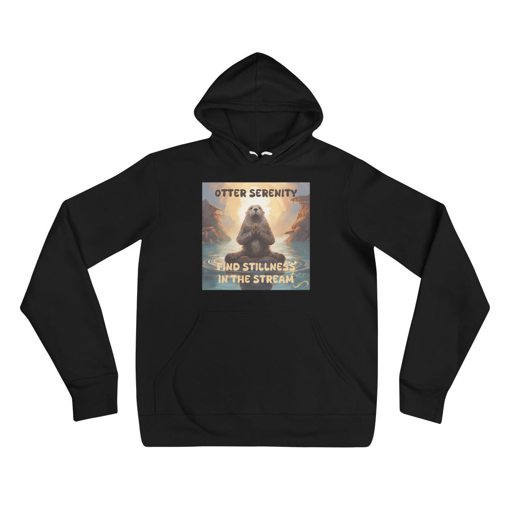 Meditating Zen Otter with Mantra Hoodie