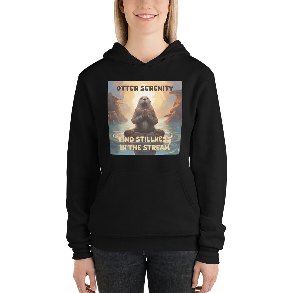 Meditating Zen Otter with Mantra Hoodie