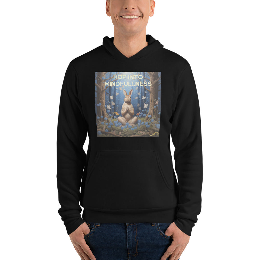 Meditating Zen Rabbit with Mantra Hoodie