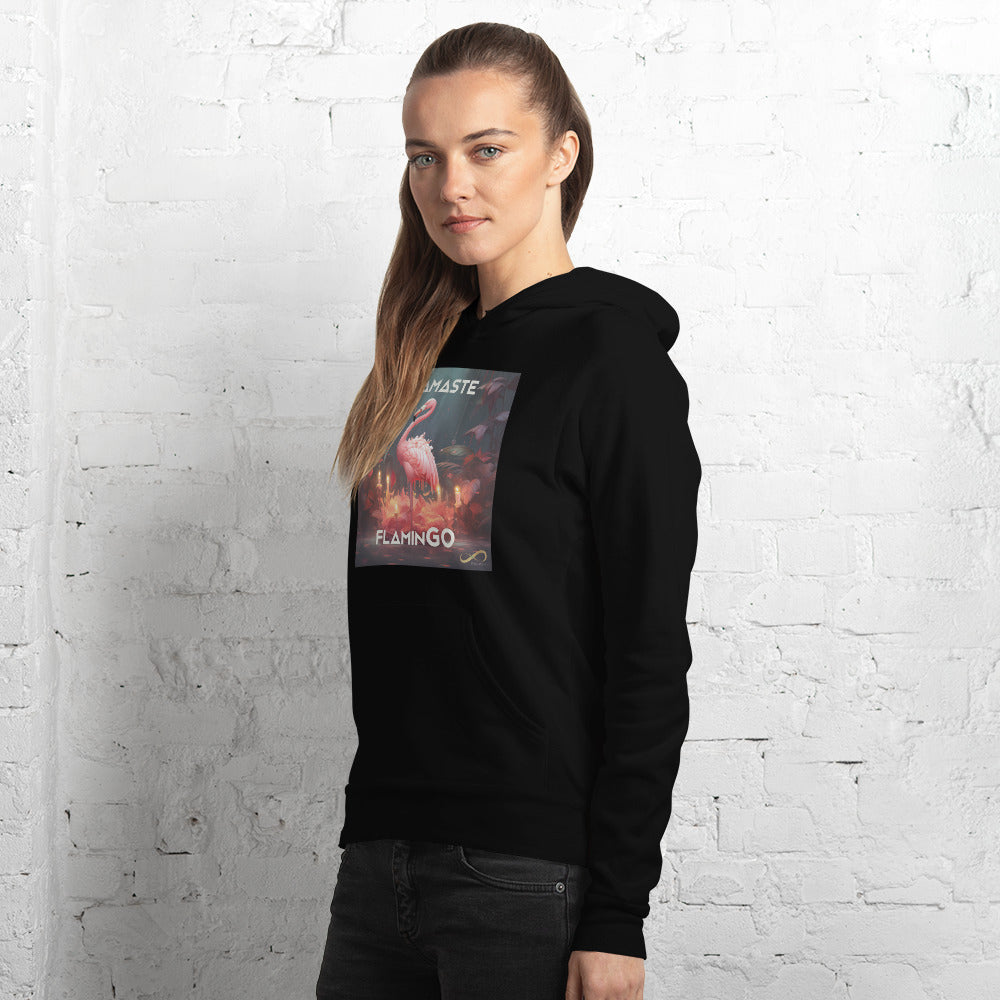 Meditating Zen Flamingo with Mantra Hoodie