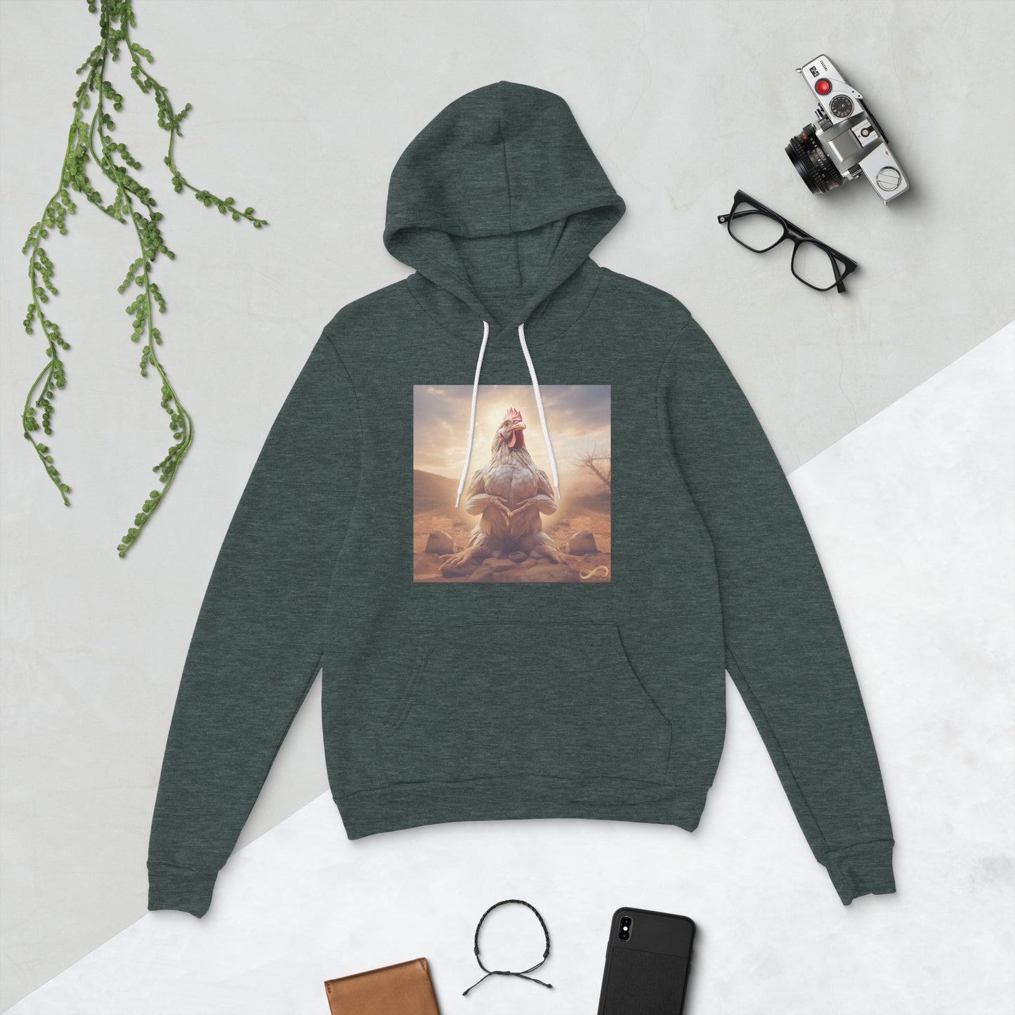 Meditating Zen Hen Hoodie