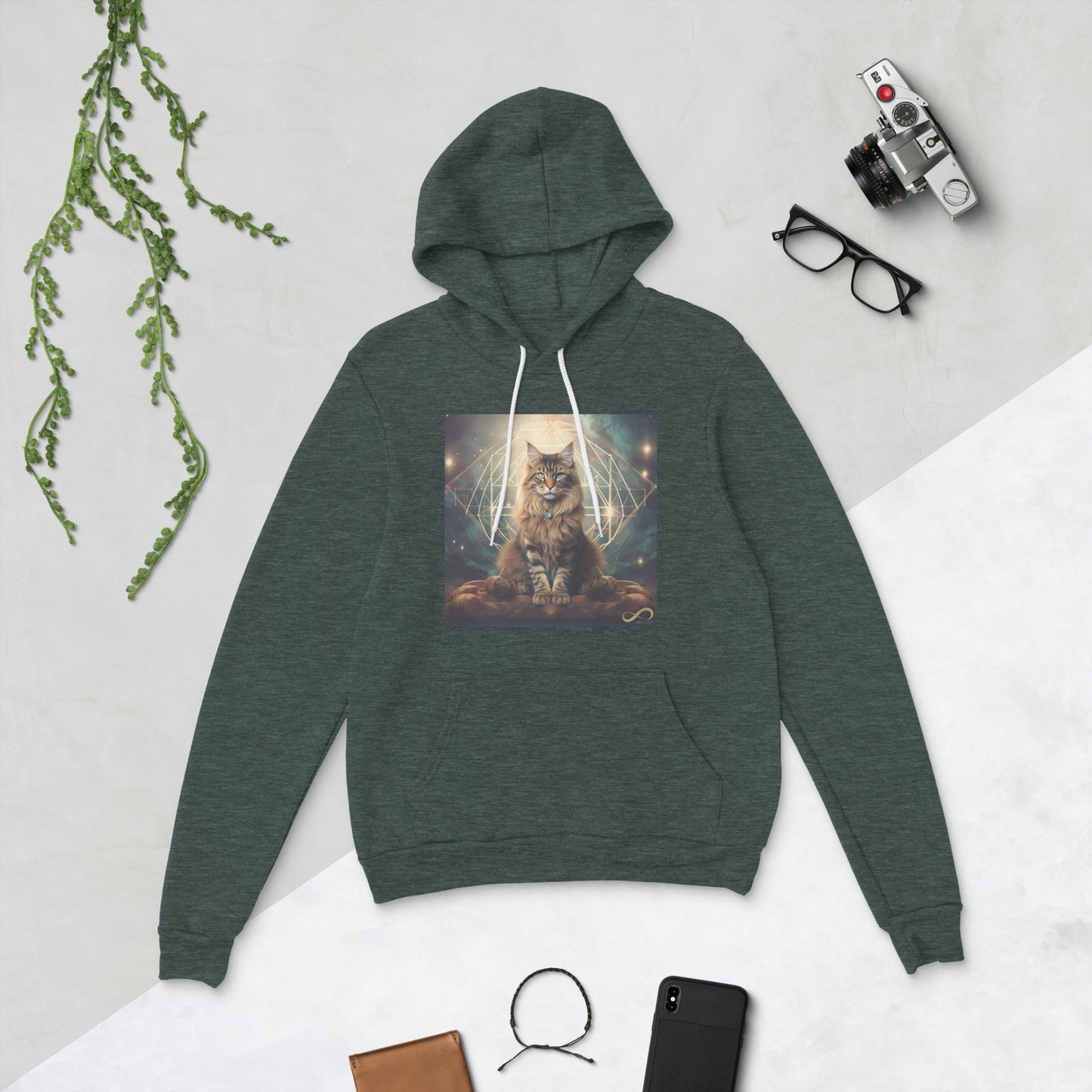 Meditating Divine Feline Hoodie