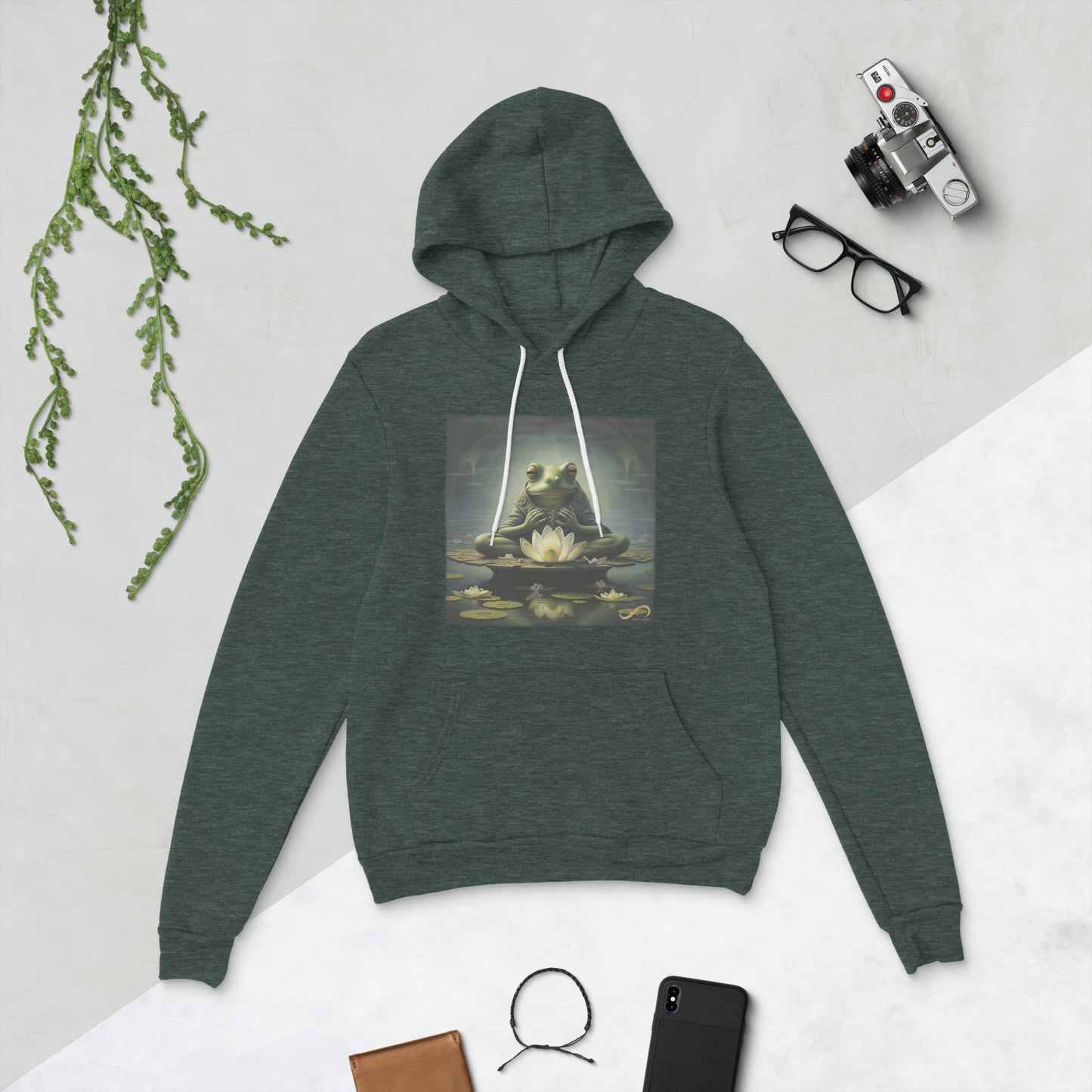 Meditating Zen Frog Hoodie