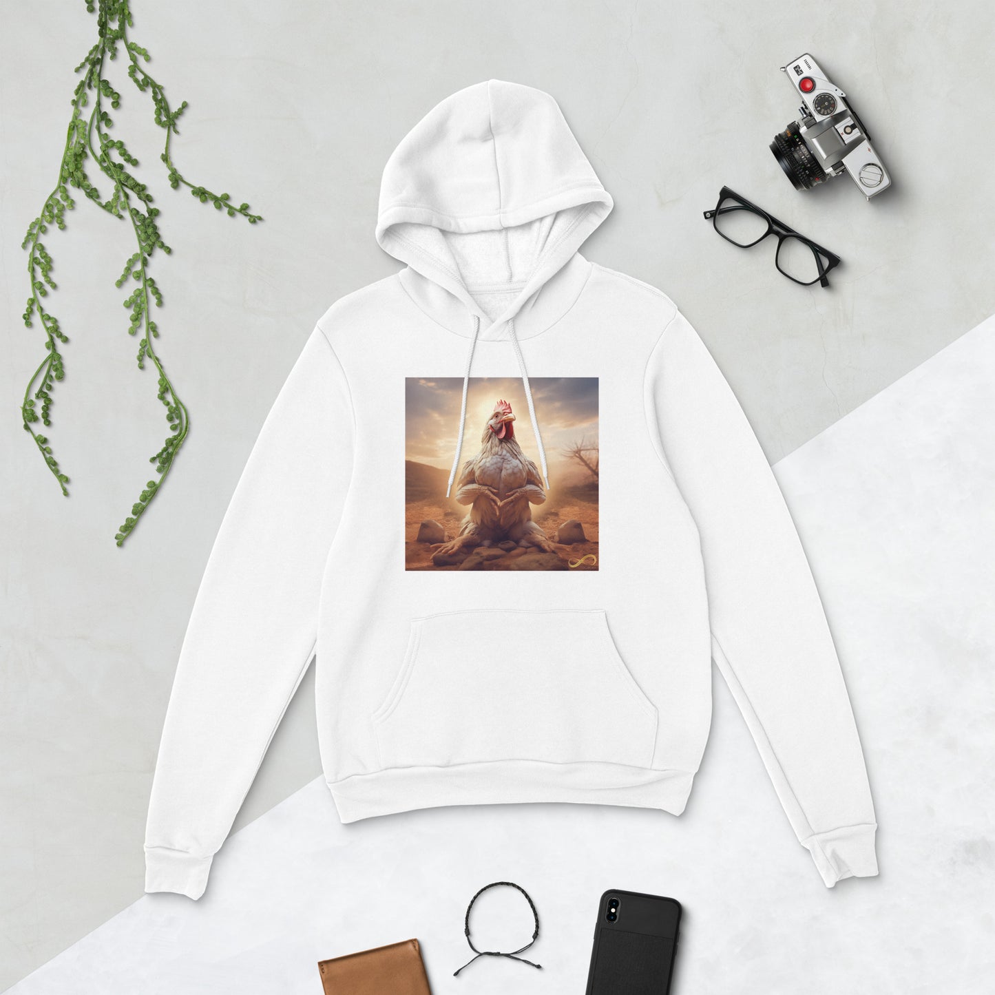 Meditating Zen Hen Hoodie