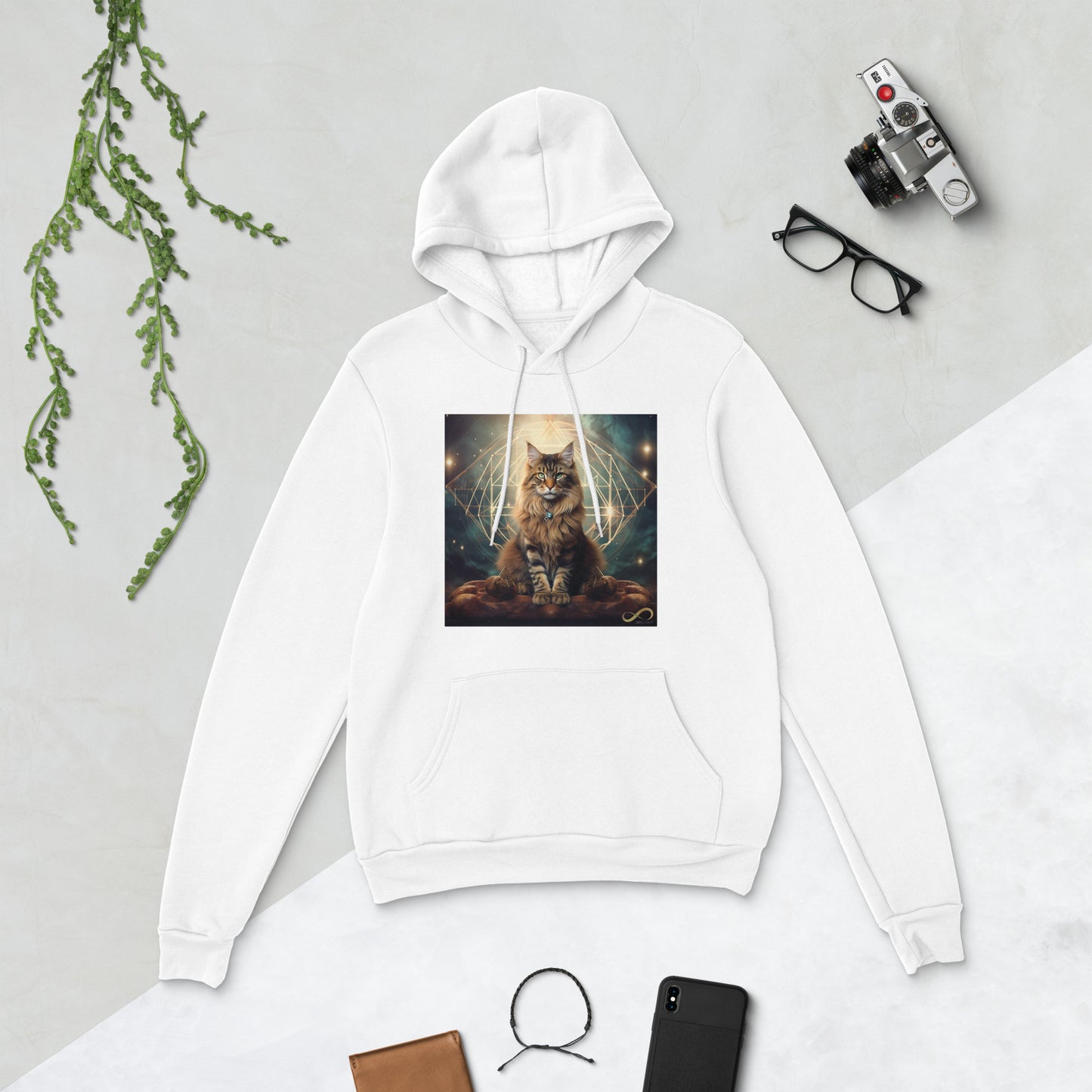 Meditating Divine Feline Hoodie