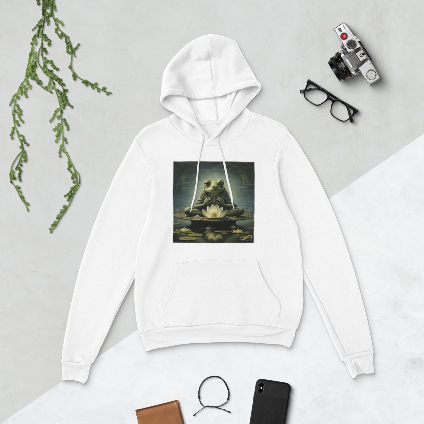 Meditating Zen Frog Hoodie