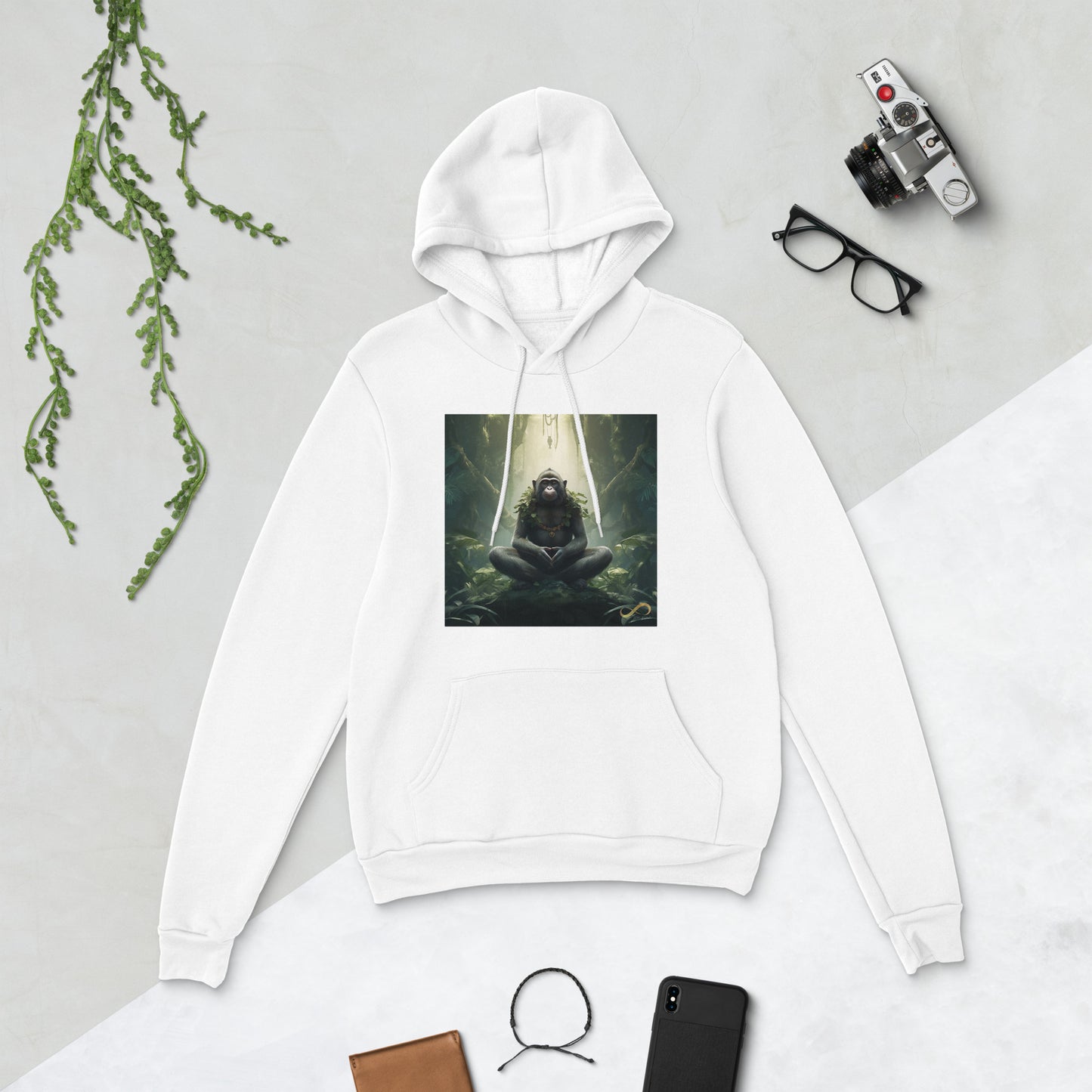 Meditating Zen Monkey Mind Hoodie