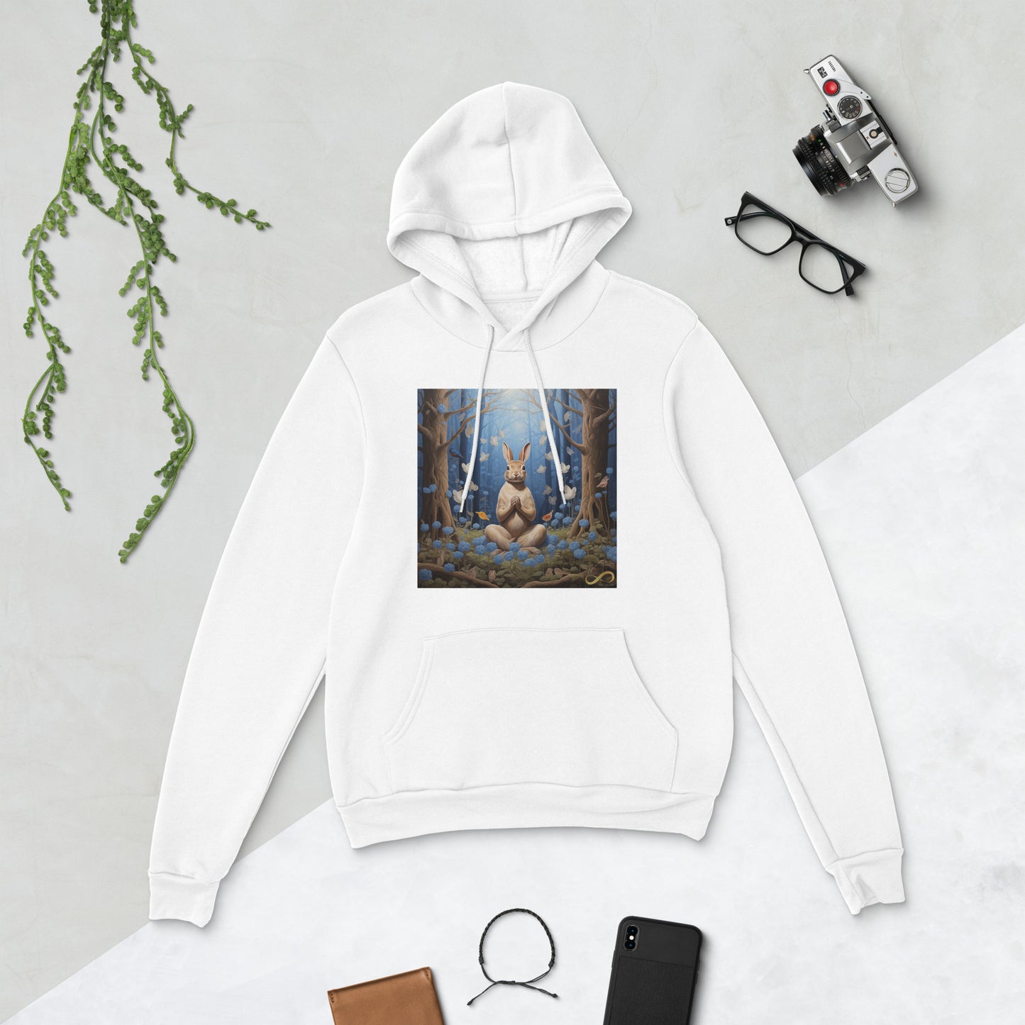 Meditating Zen Rabbit Hoodie