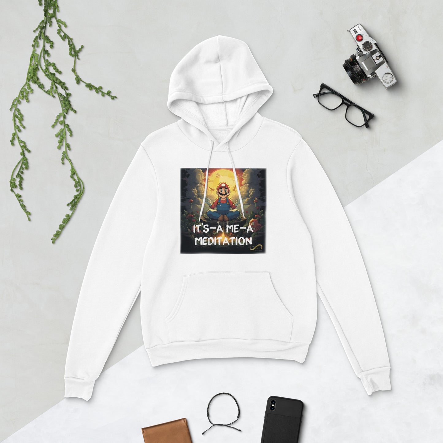 Meditating Zen Gamer with Mantra Hoodie