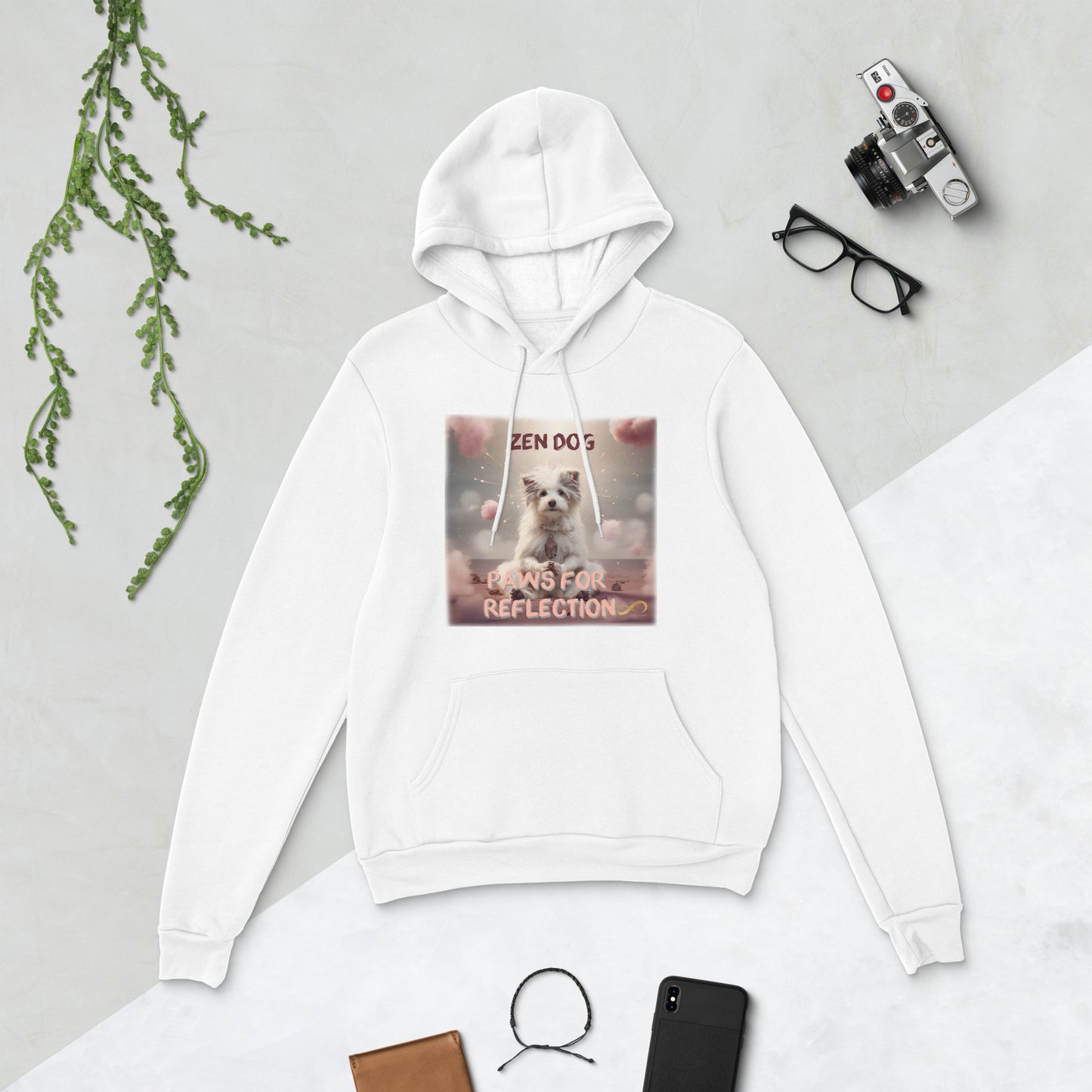 Meditating Zen Dog with Mantra Hoodie