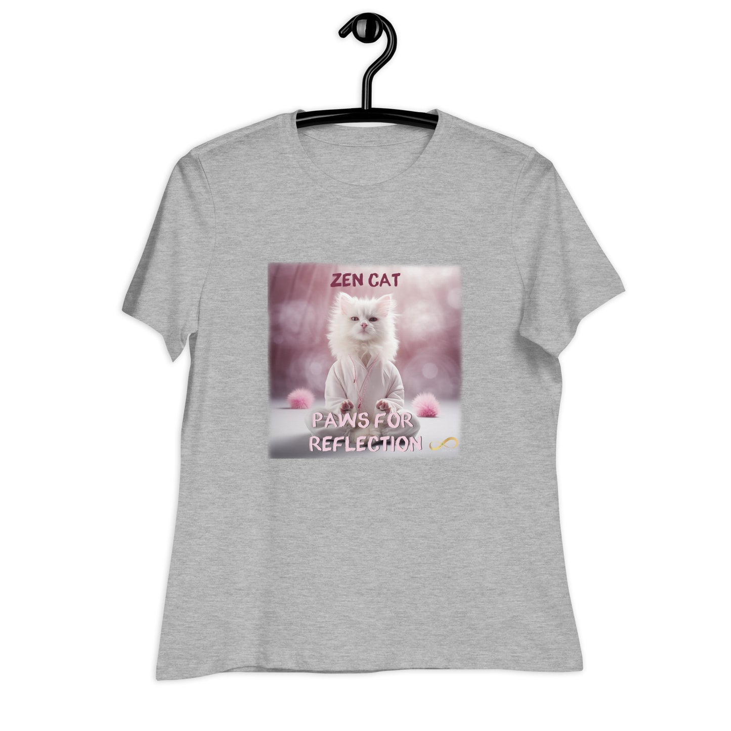 Meditating Zen Cat with Mantra Women's Shirt