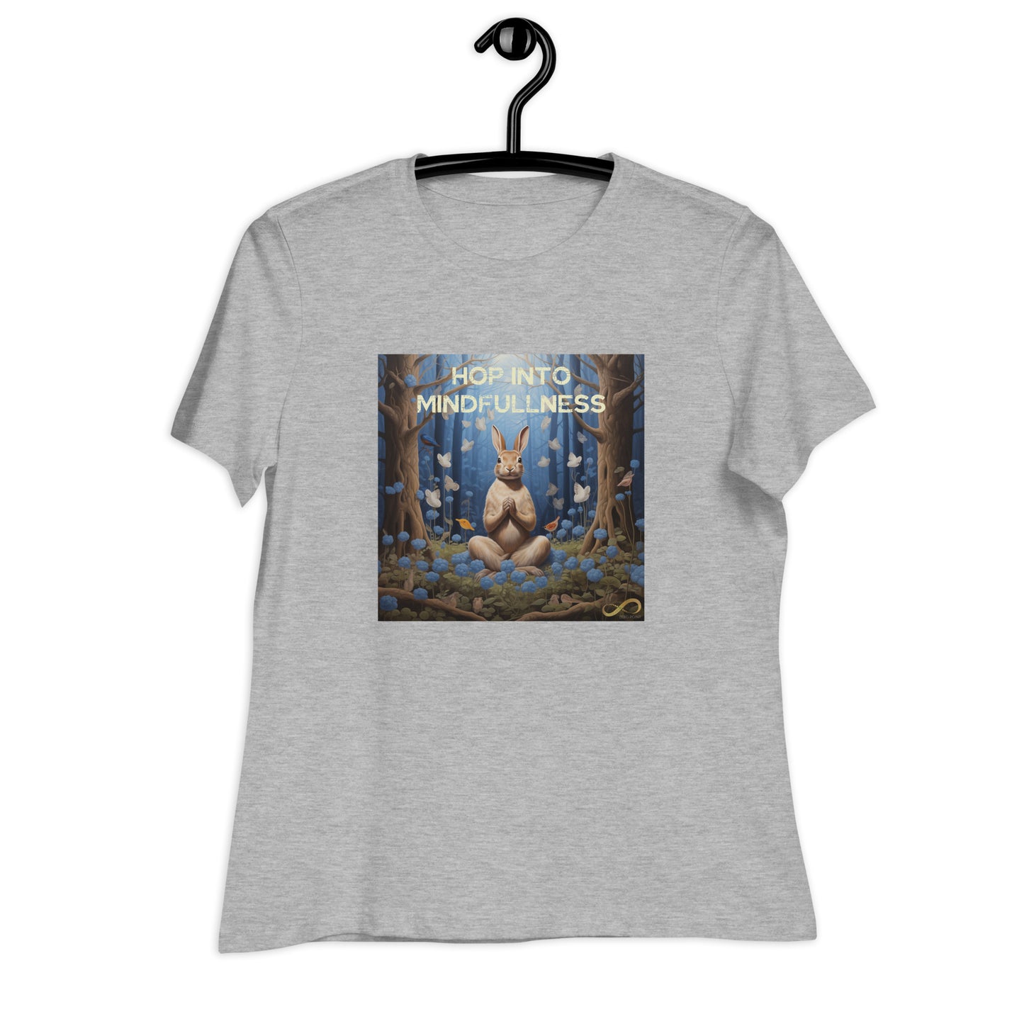 Meditating Zen Rabbit with Mantra Women's Shirt