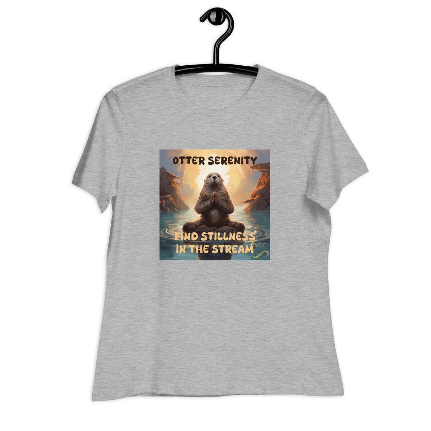 Meditating Zen Otter with Mantra Women's Shirt