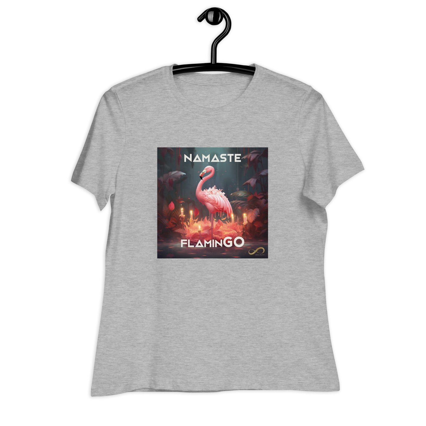 Meditating Zen Flamingo with Mantra Women's Shirt