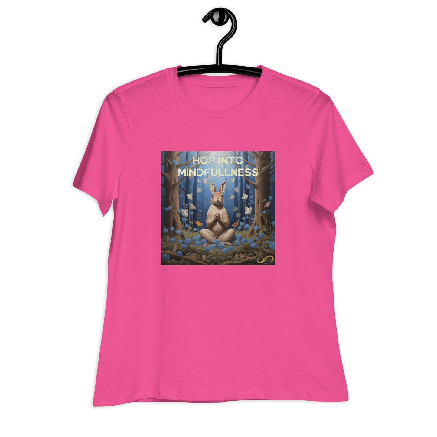 Meditating Zen Rabbit with Mantra Women's Shirt