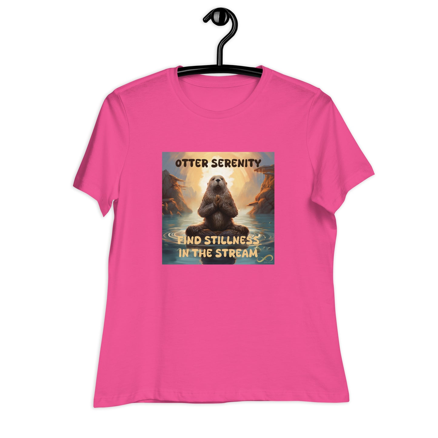 Meditating Zen Otter with Mantra Women's Shirt