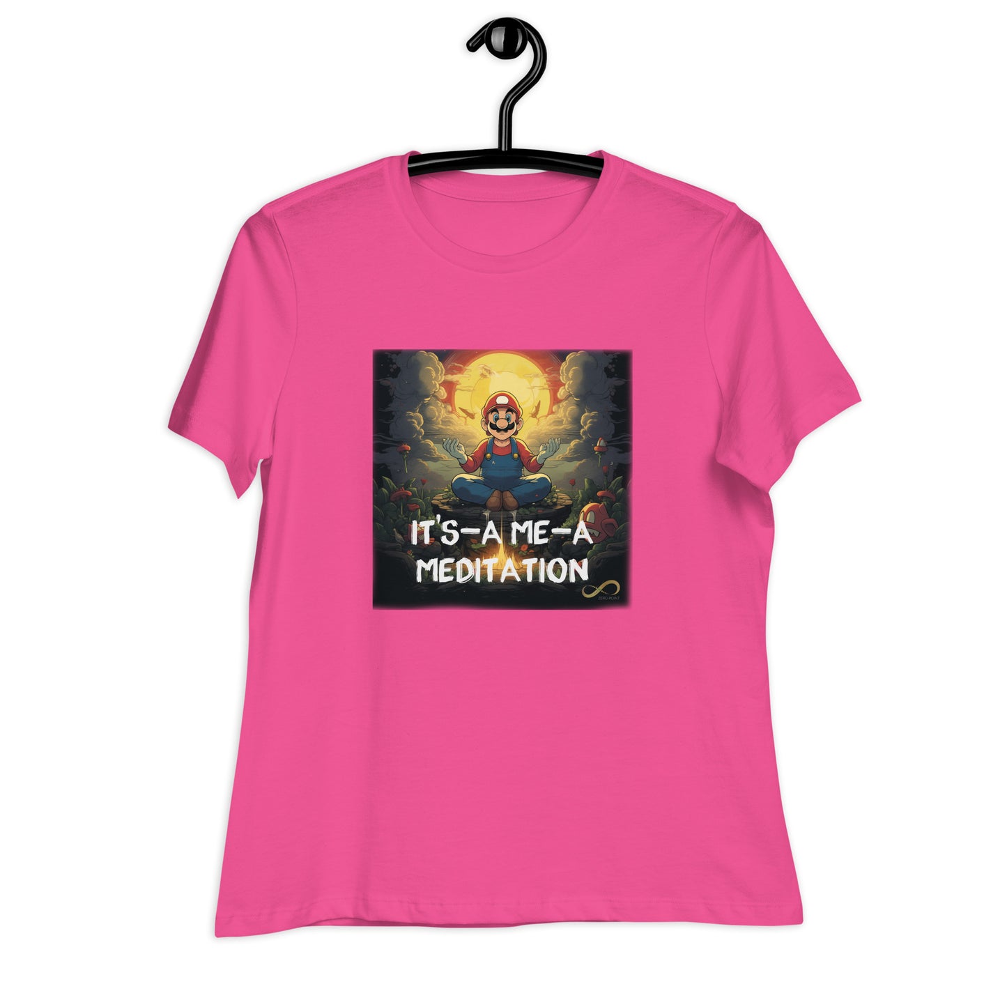 Meditating Zen Gamer with Mantra Women's Shirt