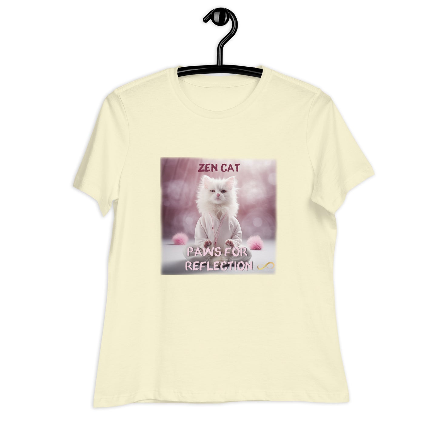 Meditating Zen Cat with Mantra Women's Shirt