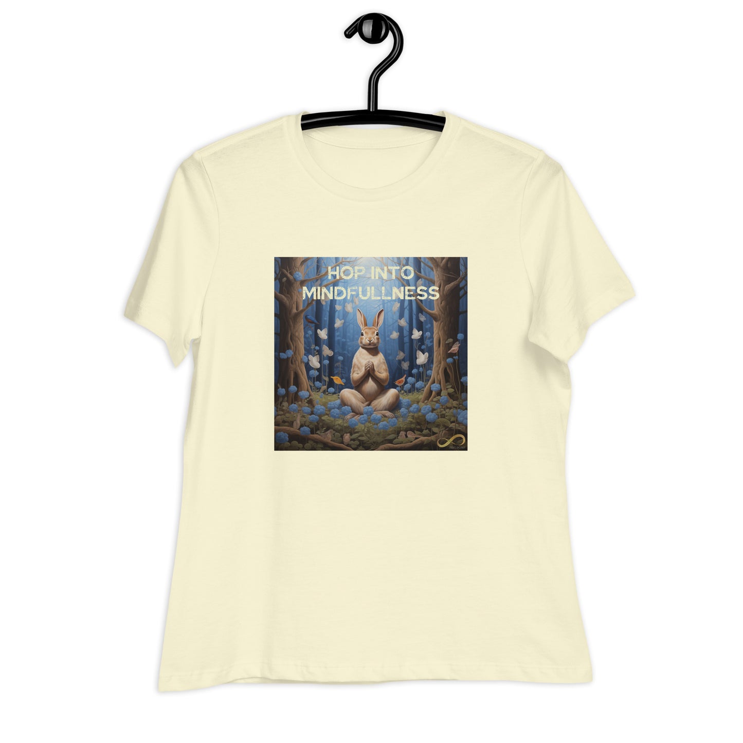 Meditating Zen Rabbit with Mantra Women's Shirt