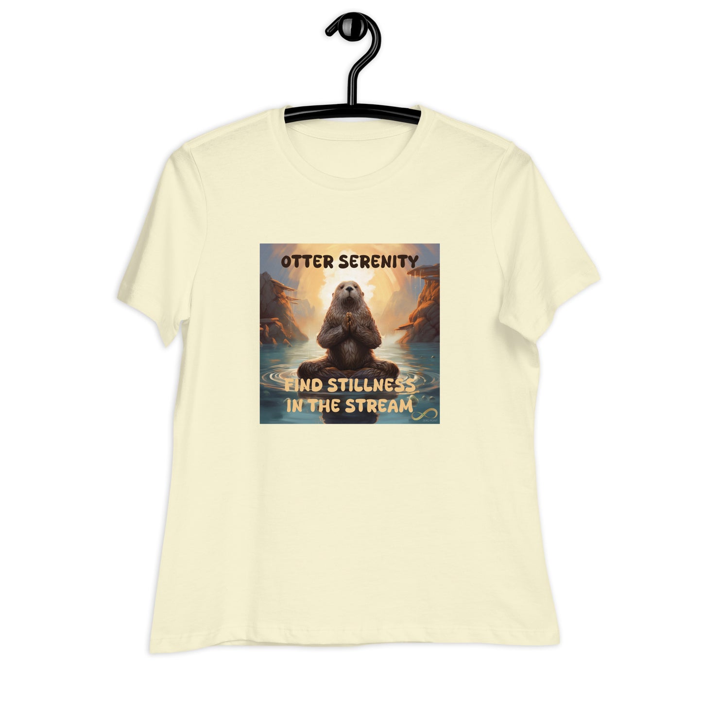 Meditating Zen Otter with Mantra Women's Shirt