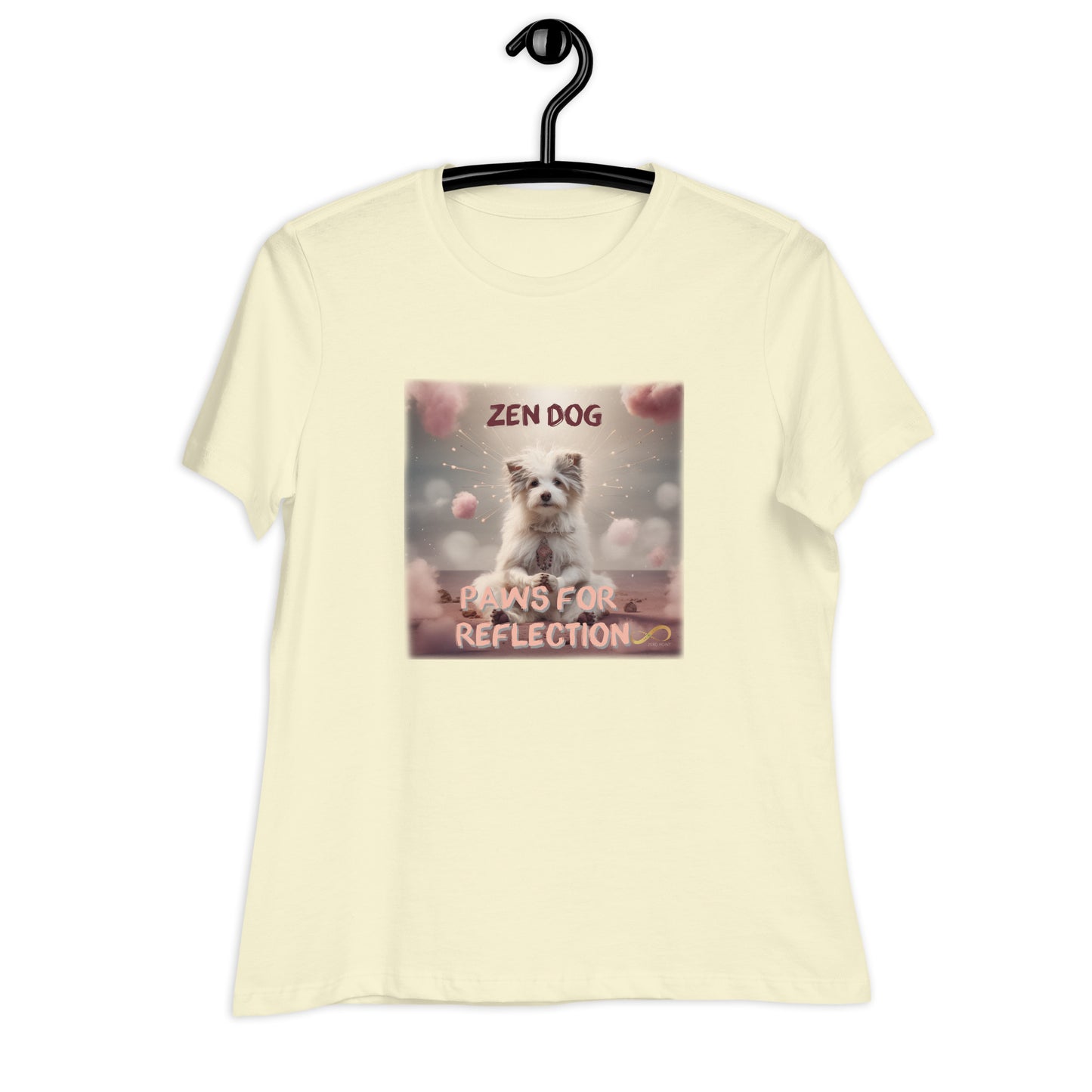 Meditating Zen Dog with Mantra Women's Shirt