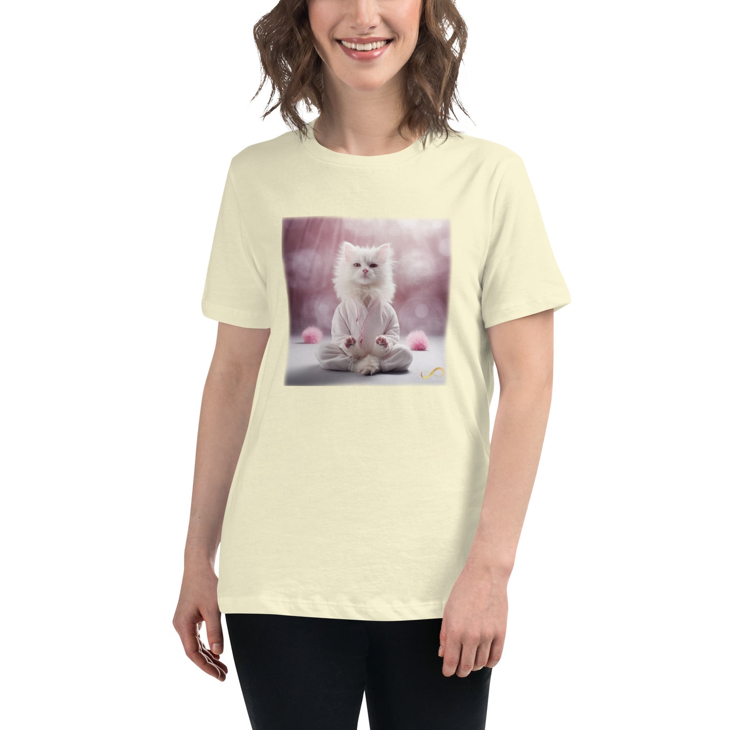 Meditating Zen Cat Women's Shirt