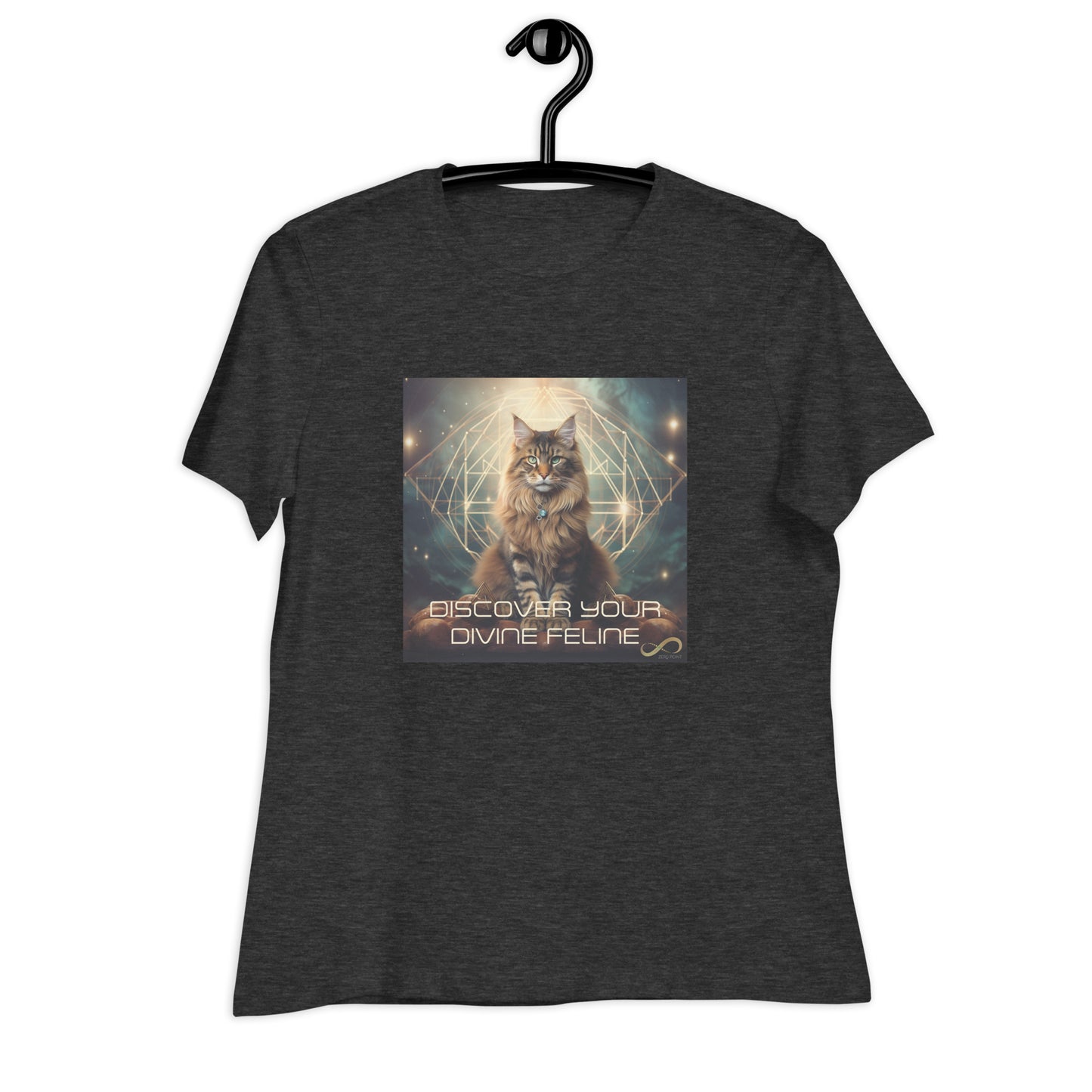 Meditating Zen Divine Feline with Mantra Women's Shirt