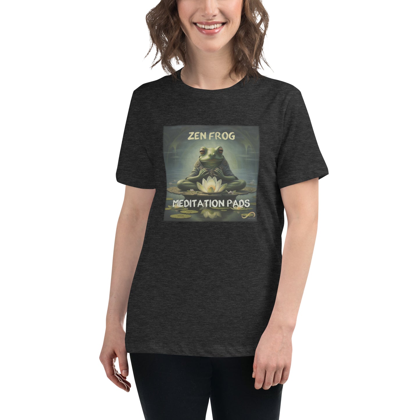 Meditating Zen Frog with Mantra Women's Shirt