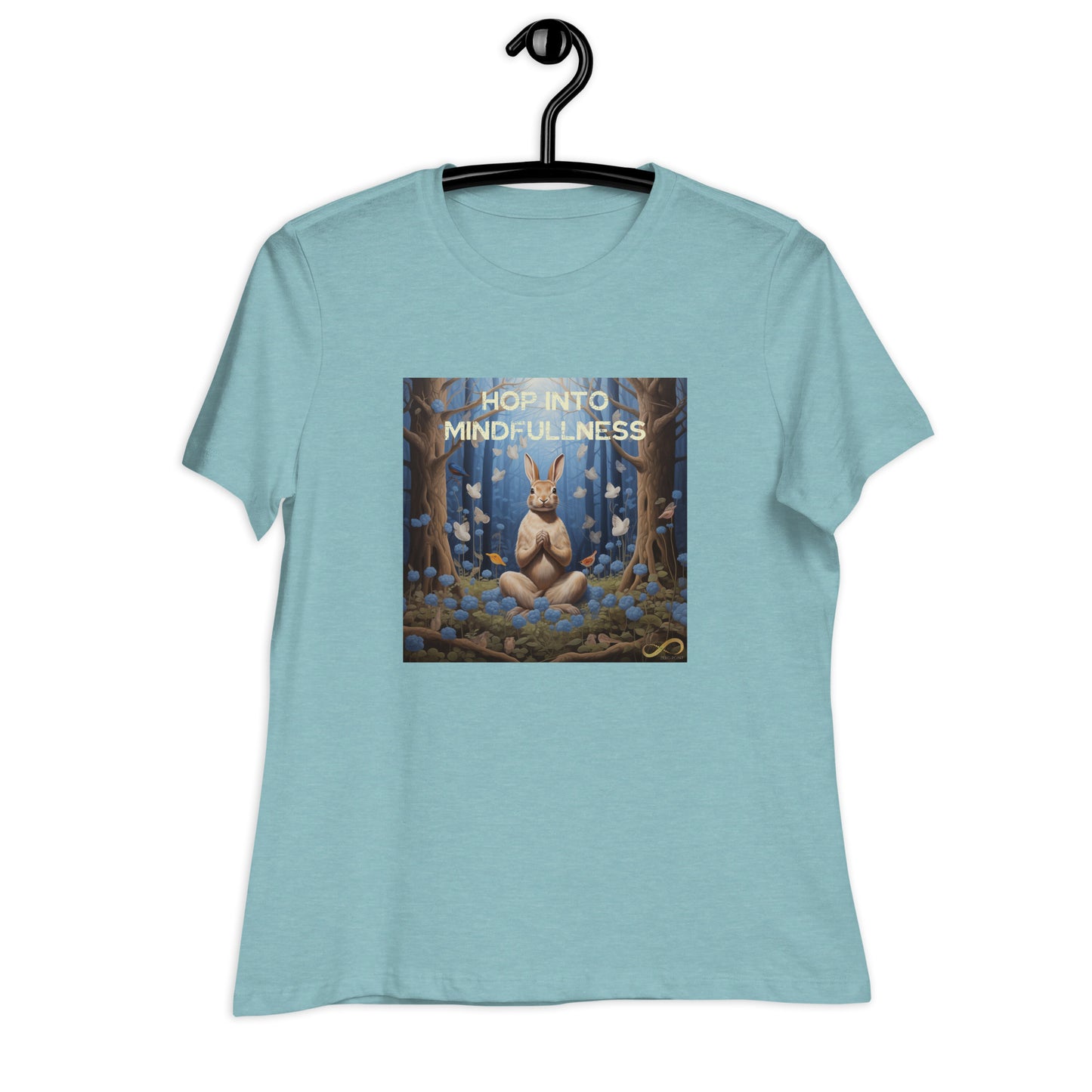 Meditating Zen Rabbit with Mantra Women's Shirt