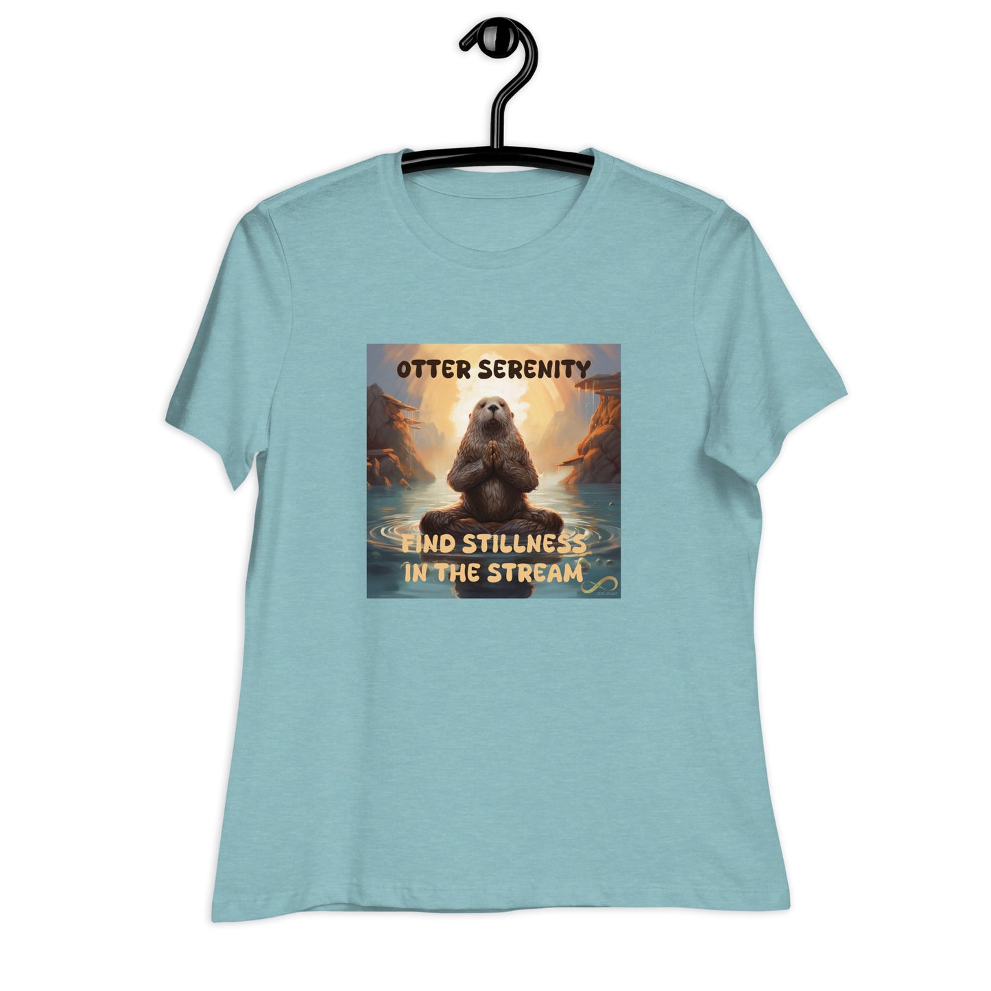 Meditating Zen Otter with Mantra Women's Shirt